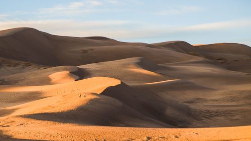 Scenic view of desert against sky