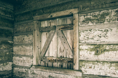 Close-up of old door