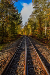 Railroad tracks against sky