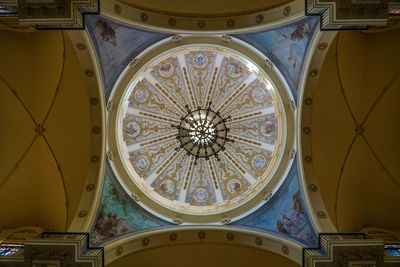 Low angle view of ornate ceiling in building