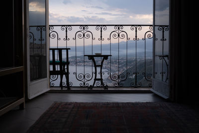 Taormina hotel balcony view 