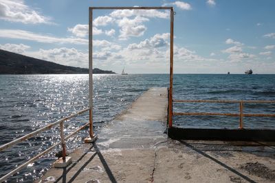 Scenic view of sea against sky