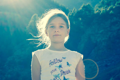 Portrait of cute girl
