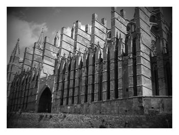 Low angle view of built structure against sky