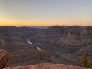 Rock formations at sunset