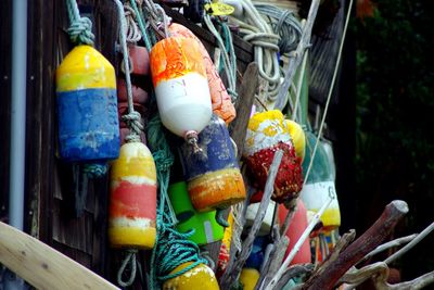 Close-up of toys in market