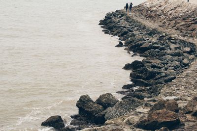 Rocks in sea