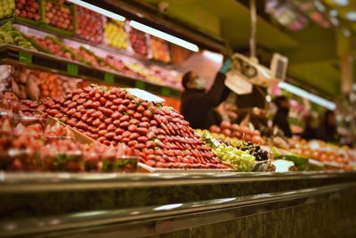 Fresh fruits and vegetables for sale at the market