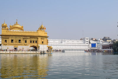 Beautiful view of golden temple 
 - harmandir sahib in amritsar, punjab, india, famous indian sikh