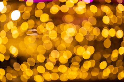 Defocused image of illuminated lights