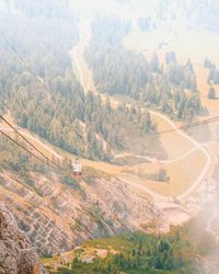 High angle view of road on landscape