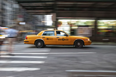 View of car on city street