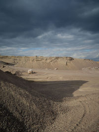 Scenic view of desert against sky
