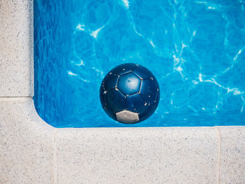 Football in swimming pool