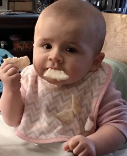 Close-up portrait of cute baby