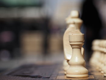 Close-up of chess pieces