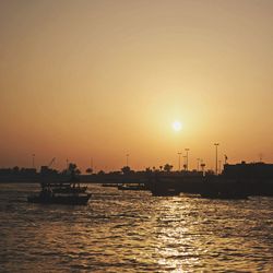 Scenic view of sunset over sea