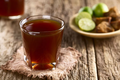 Close-up of tea on table