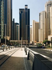 View of skyscrapers in city