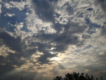 Low angle view of clouds in sky