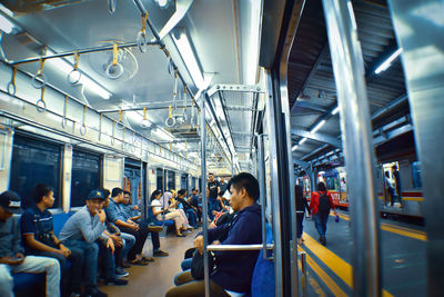 People sitting in train