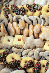 Close-up of christmas cookies