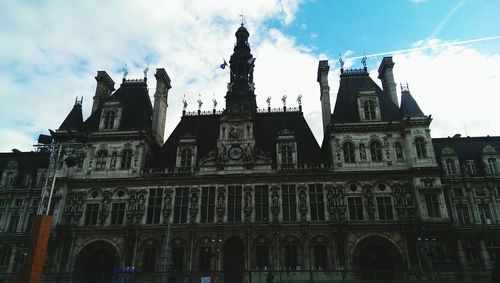 Low angle view of historic building against sky