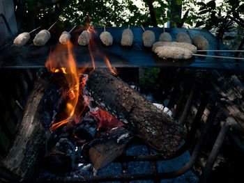 Close-up of bonfire