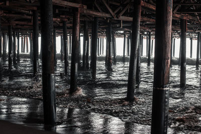 View of pier in sea