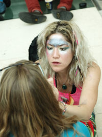 Close-up of young woman