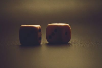 Close-up of objects on table