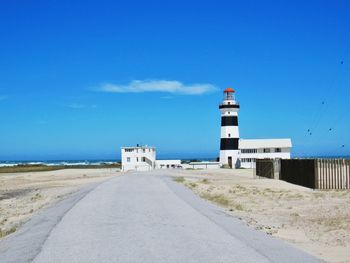 Road against blue sky