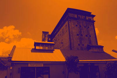 Built structure at sunset