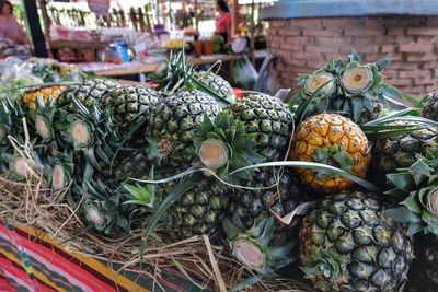 Fruits for sale at market stall