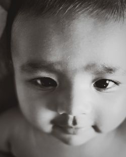 Close-up portrait of cute boy