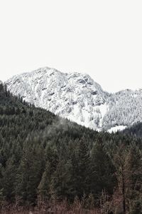 Scenic view of mountains against clear sky