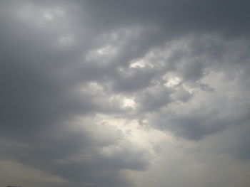 Low angle view of storm clouds in sky