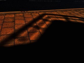 Shadow of people on tunnel