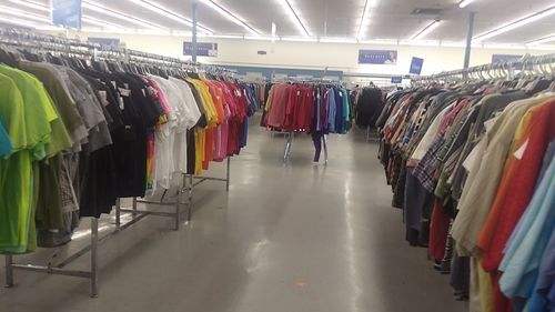 Panoramic view of market stall