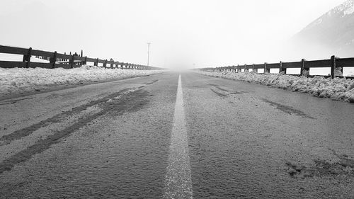 Road against clear sky