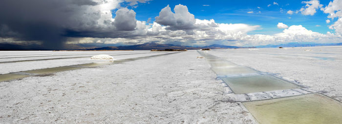 Panoramic view of beach against sky