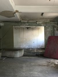 Interior of abandoned building