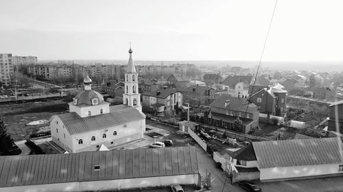 Cityscape with buildings in background