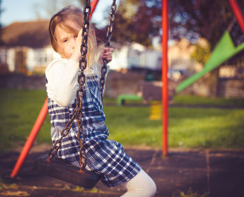 Girl on swing