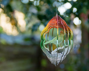 Close-up of decoration hanging outdoors