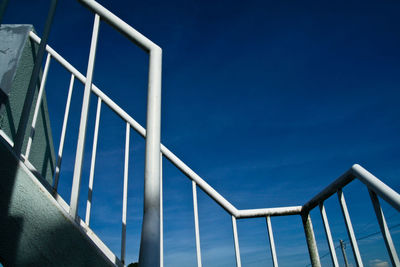 Low angle view of built structure against blue sky