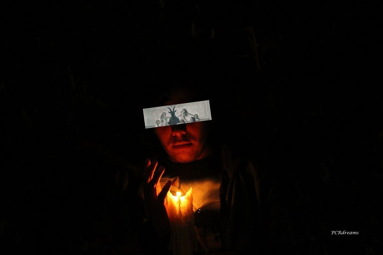 indoors, one person, black background, close-up, studio shot, night, young adult, people