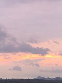 Low angle view of sky during sunset