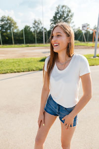 Portrait of a happy teenage girl