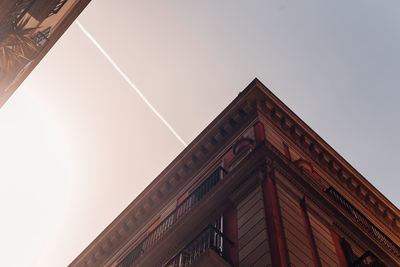 Low angle view of building against clear sky